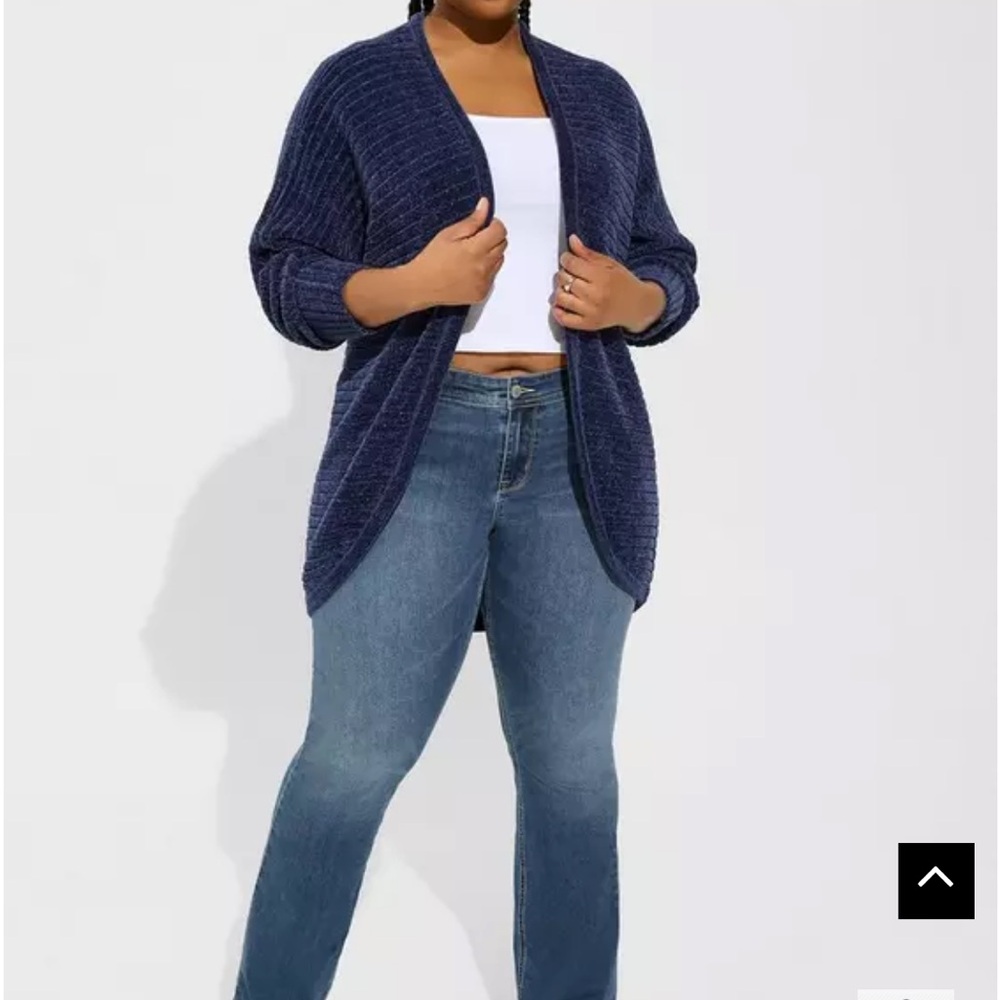 Torrid Navy Blue Open-Front Cardigan
